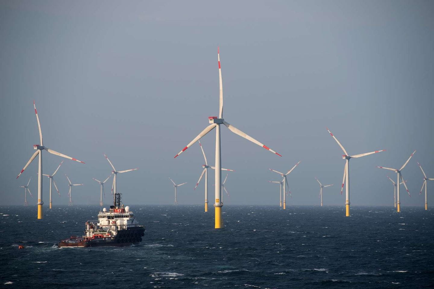 Foto fra Borkum Riffgrund 2, der blev idriftsat i 2018.