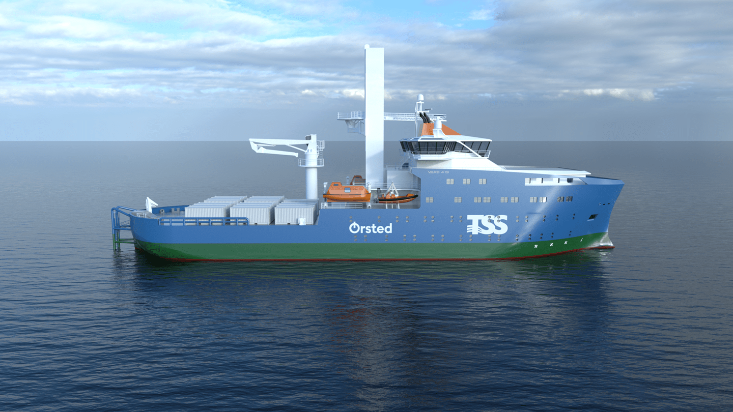 Mock-up of the Service Operations Vessel to be deployed on Ørsted’s Greater Changhua offshore wind farms. The detailed design of the vessel is yet to be finalized.