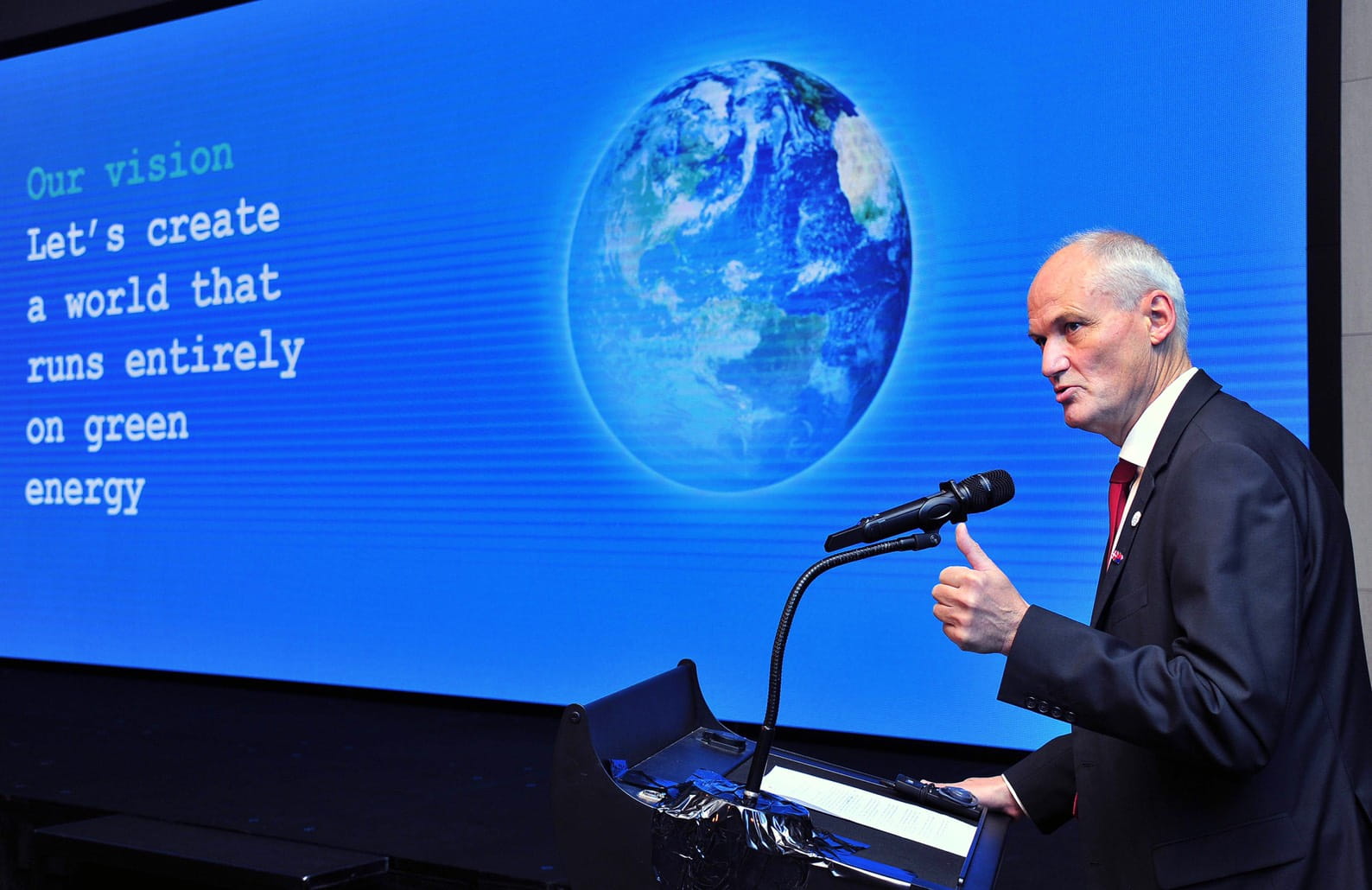 Einar Jensen, Danish Ambassador to S. Korea, making remarks about bilateral cooperation between Korea and Denmark