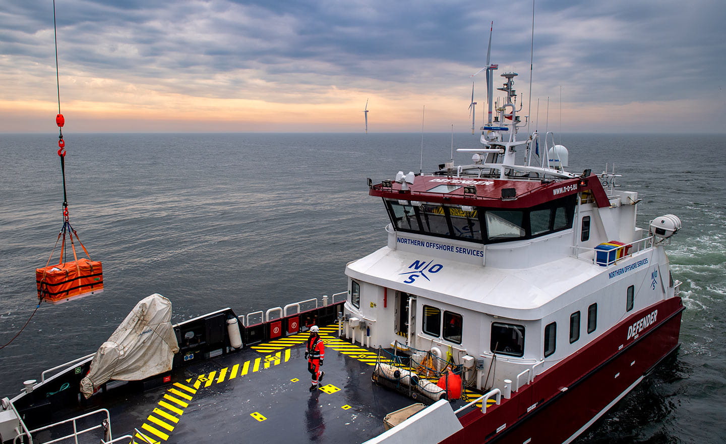 Crew Transfer Vessel im Einsatz