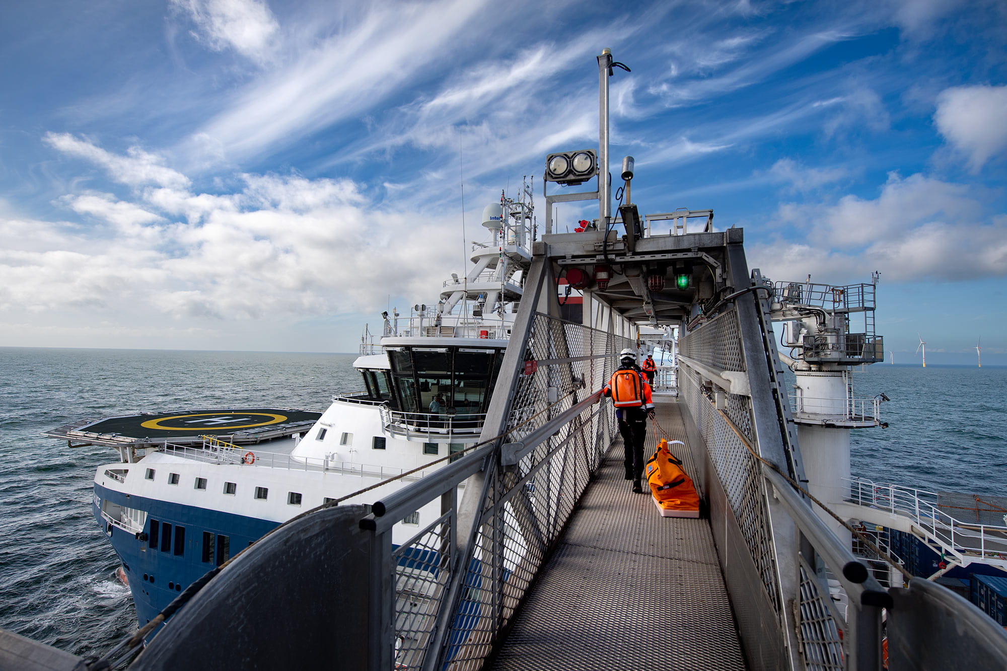 Transferbr&#252;cke vom Service Operation Vessel (SOV)