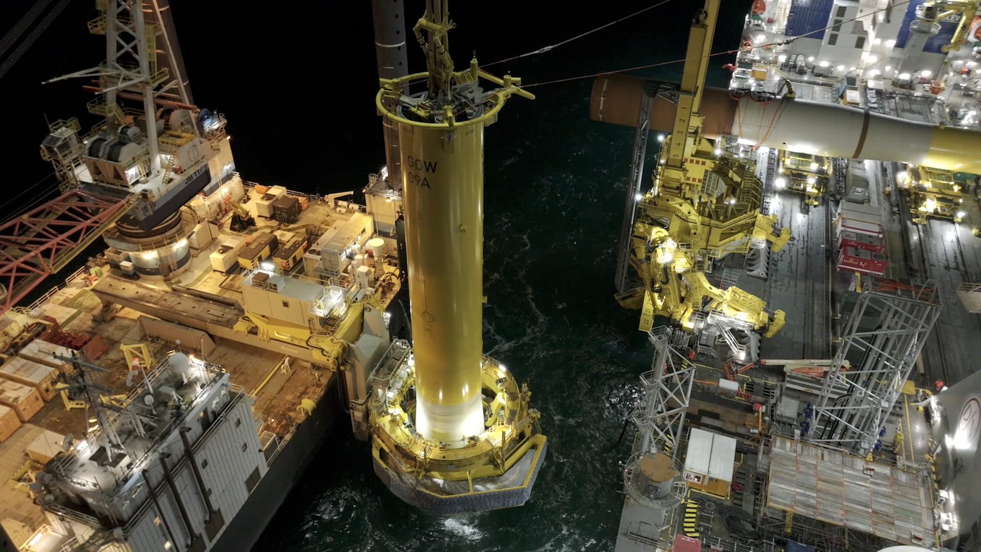 Geräuscharme Fundamentinstallation im Offshore-Windpark Gode Wind 3