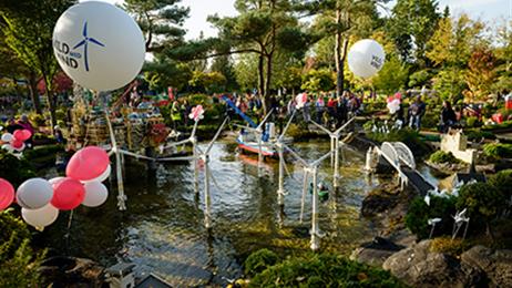 Området i Miniland, som består af en havmøllepark, en produktionsplatform og en infor-mationsstander, og hvor både børn og voksne kan blive klogere på energi.