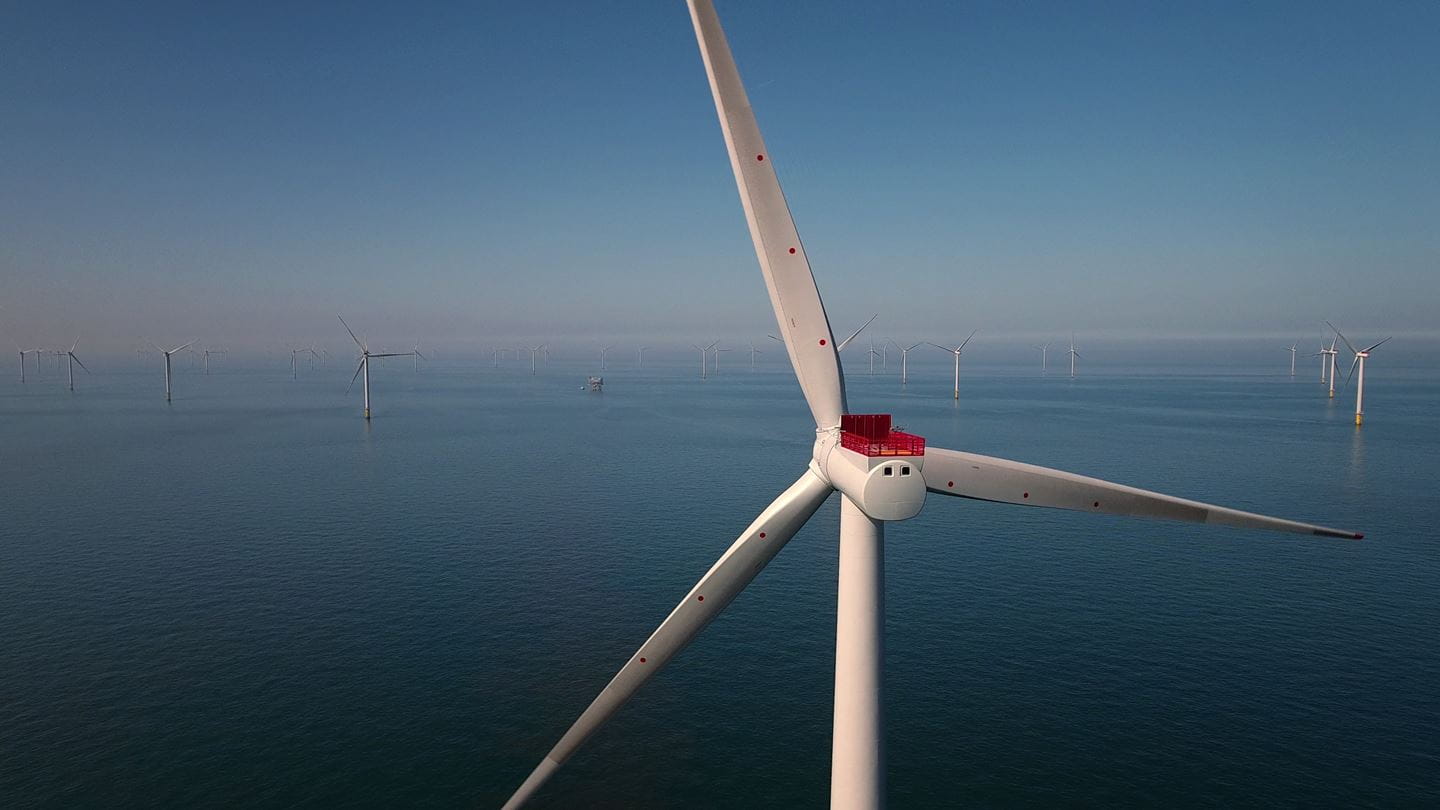 Photo from Race Bank offshore wind farm.