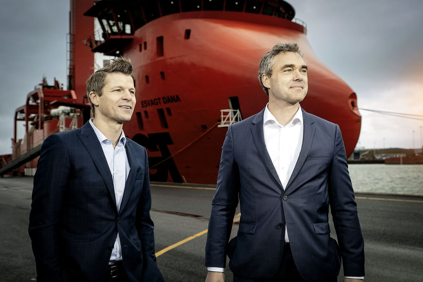 Søren Karas, Chief Strategy and Commercial Officer at ESVAGT and Lars Høy Jørgensen, head of operations logistics, Ørsted