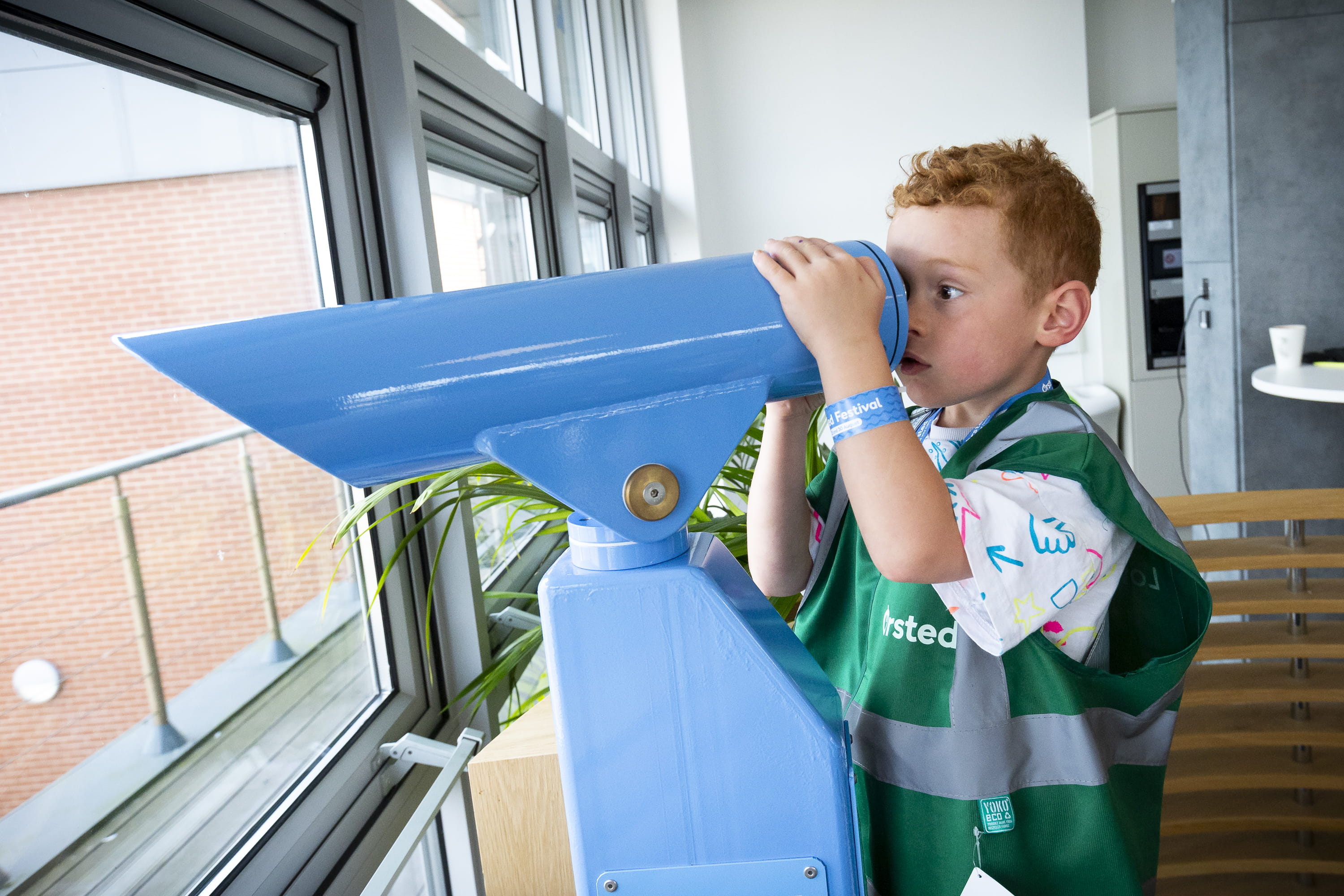 Exploring the visitors' centre at the East Coast Hub
