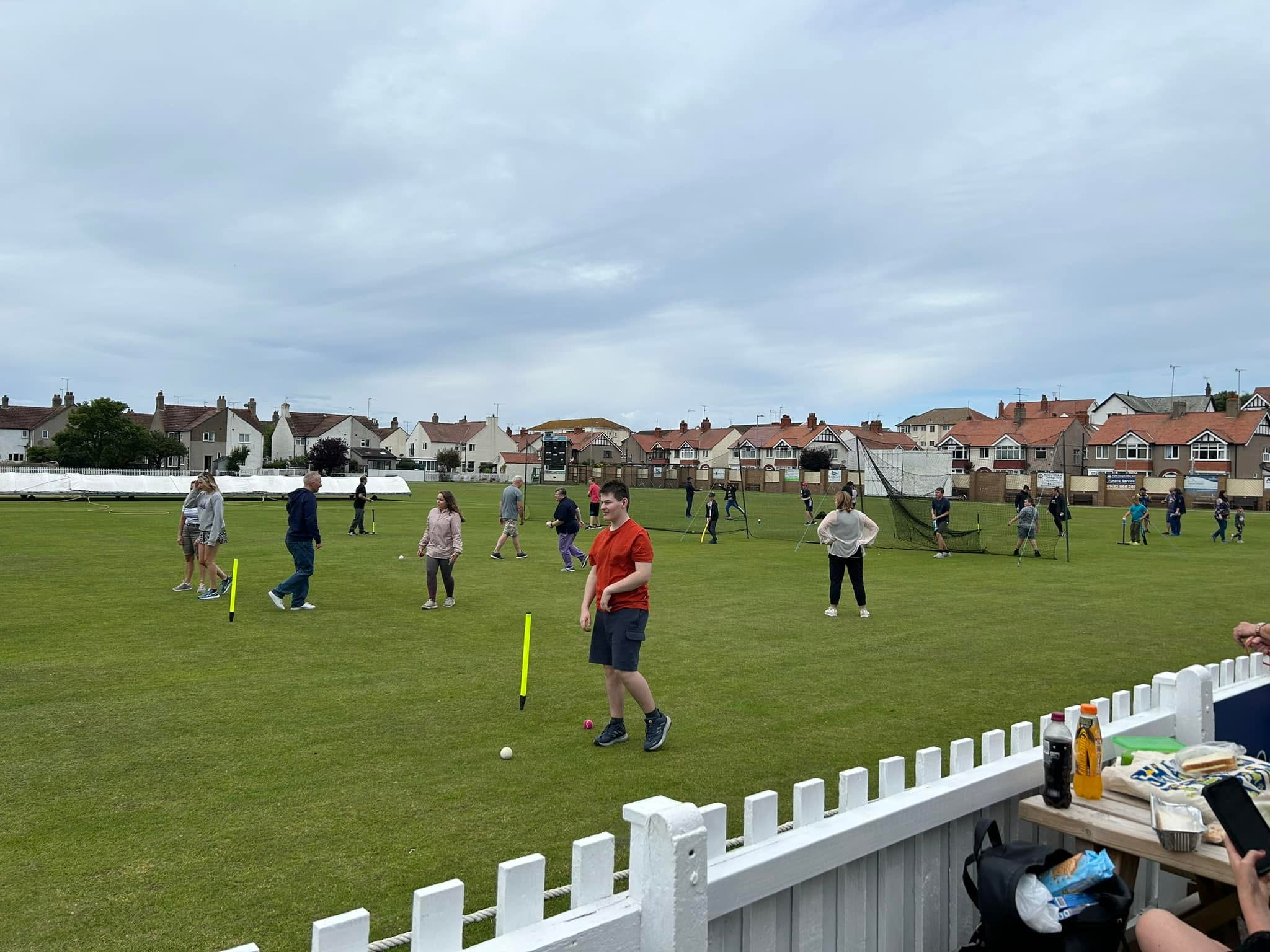 Cricket match being played at Inclusive Sports for All delivered by Stand North Wales CIC