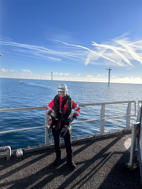 Lisa Suggett, wind turbine technician on the West Coast UK