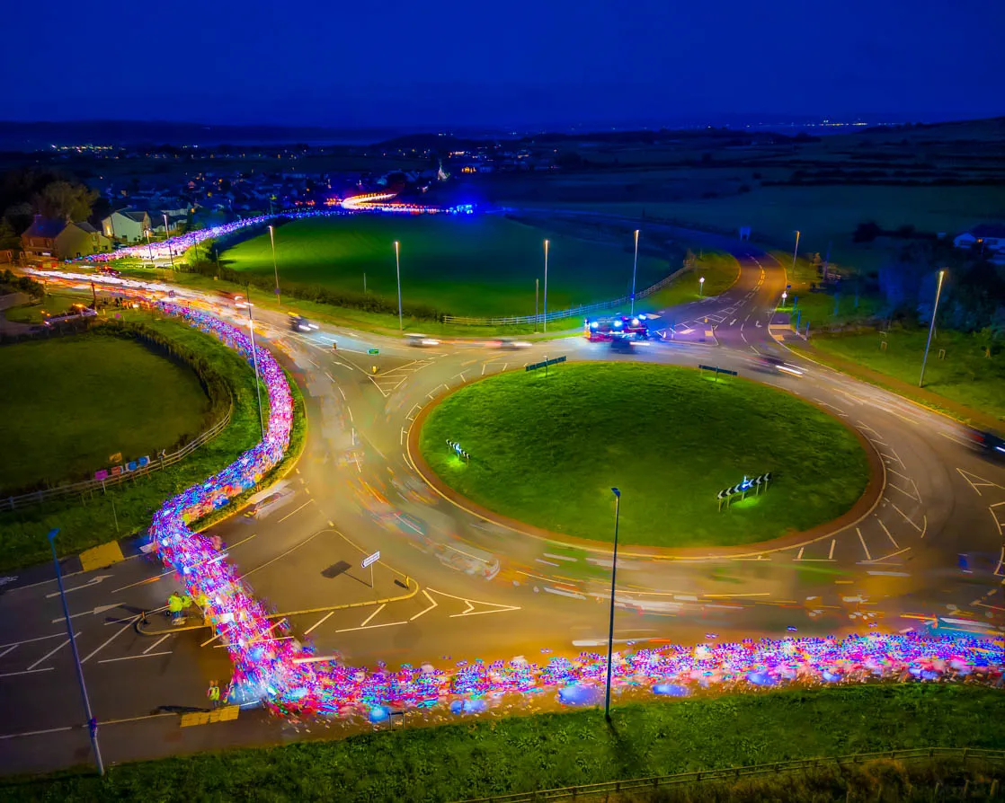 Walk to Remember aerial shot from Sept 2025