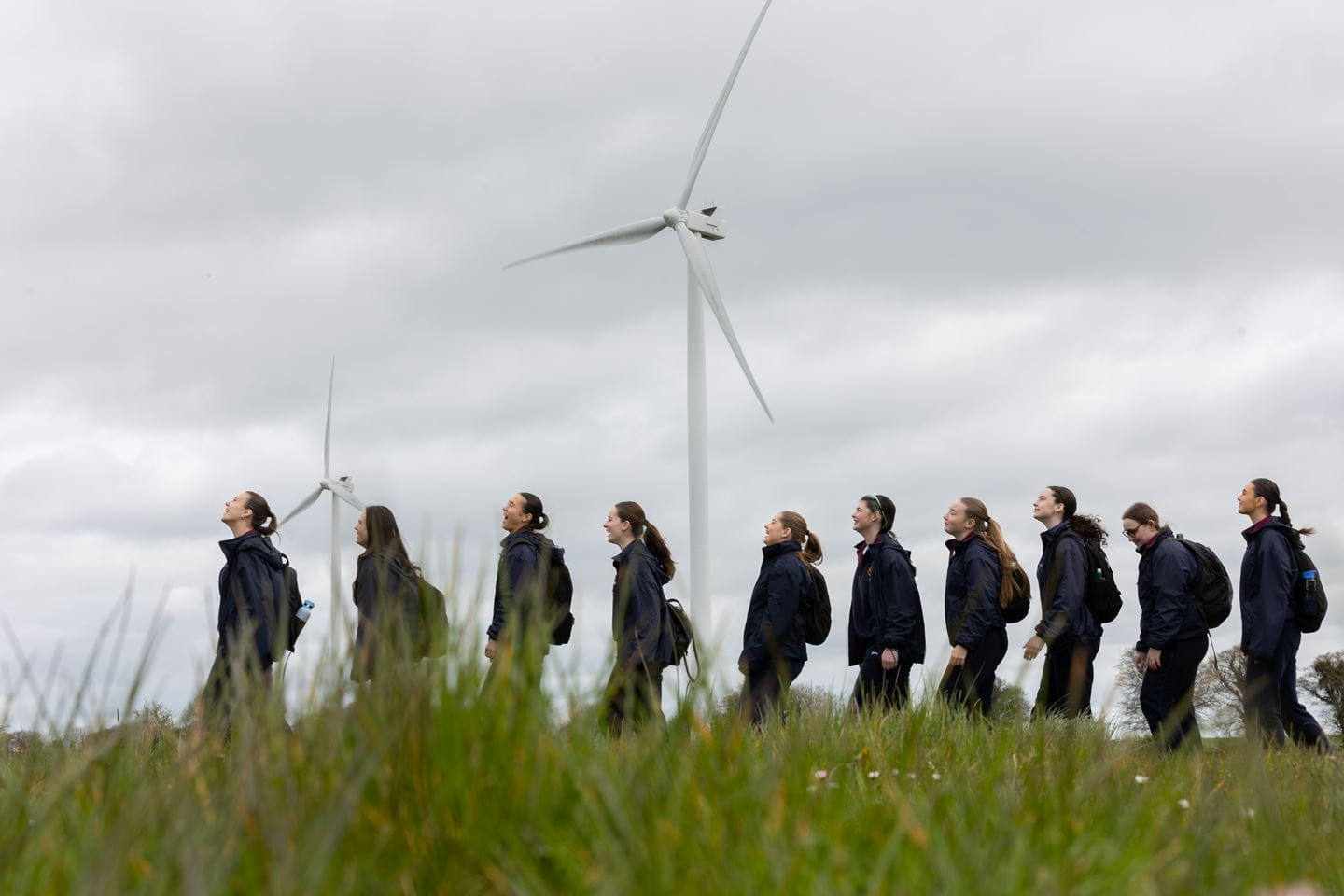 Pictured visiting Ørsted’s Lisheen Wind Farm in Tipperary are students from Sancta Maria College in Rathfarnham
