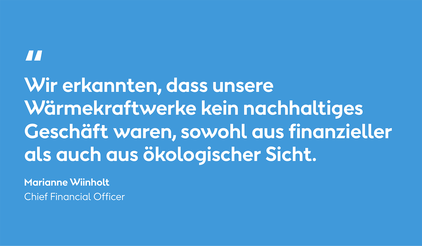 Marianne Wiinholt Zitat: Die Chronik unserer grünen Transformation bei Ørsted