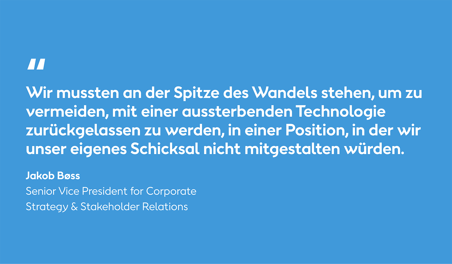 Jakob Bøss Zitat: Die Chronik unserer grünen Transformation bei Ørsted