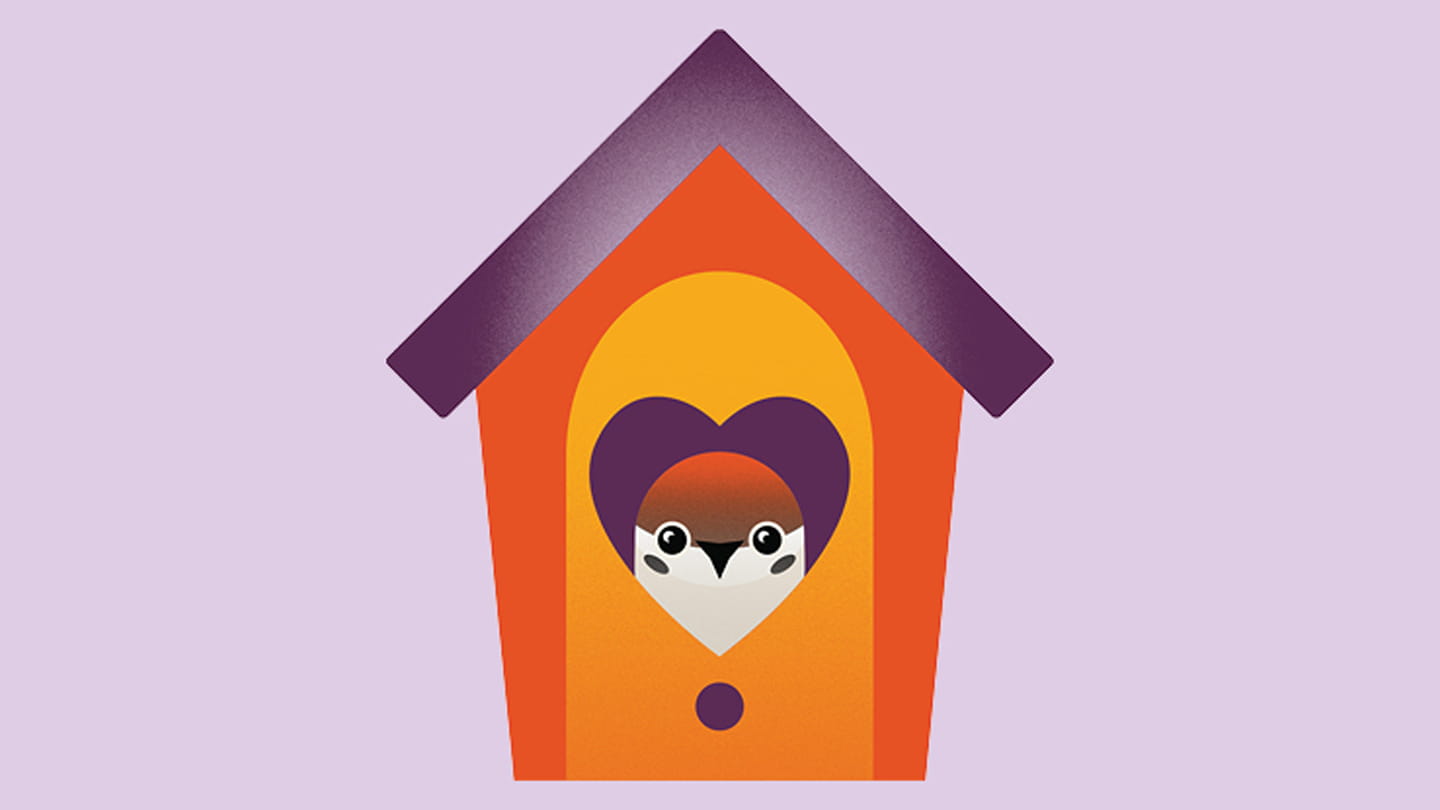 Manx Wildlife Trust graphic of bird in a nest box