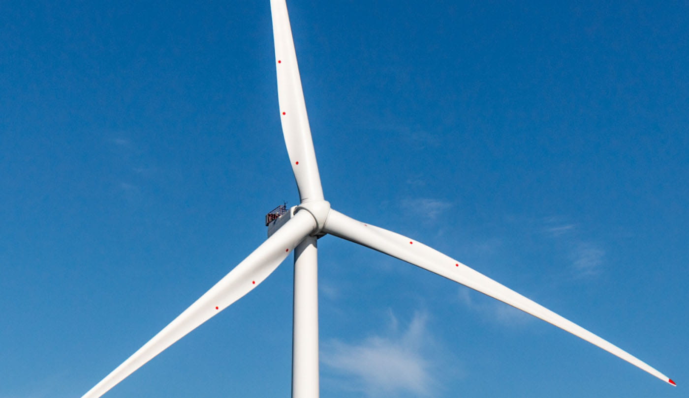 An offshore wind turbine 