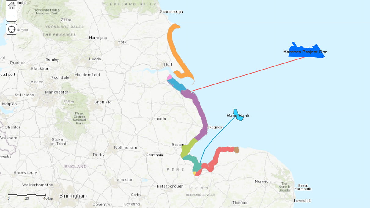 ECCF funding boundary map