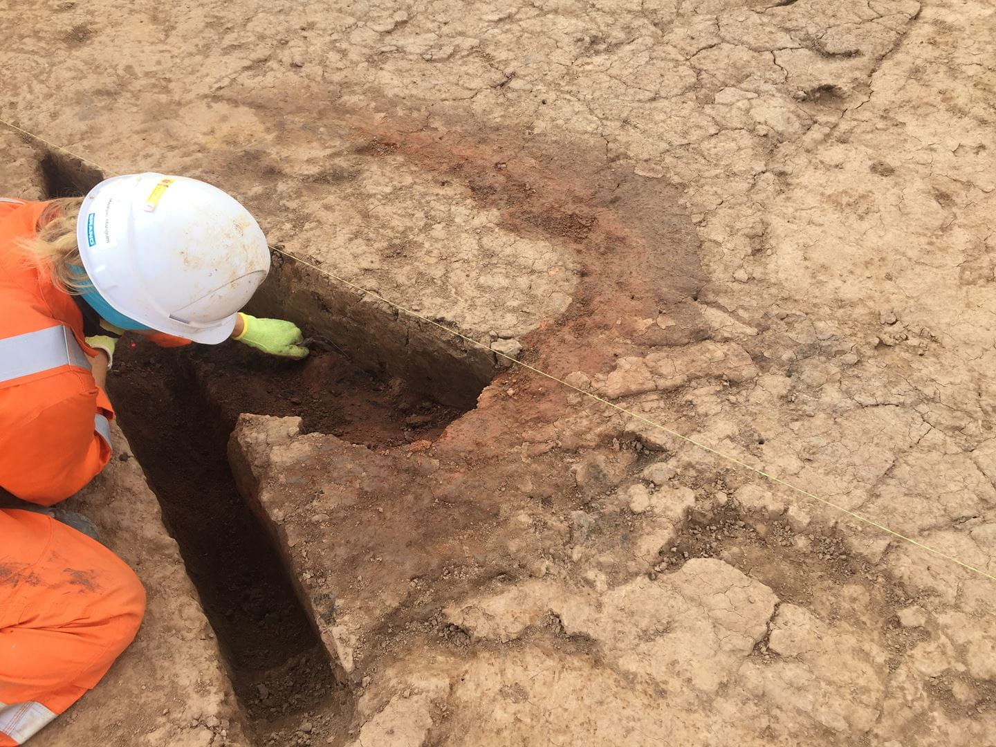 Careful excavation of one of the medieval saltwater filtration pits