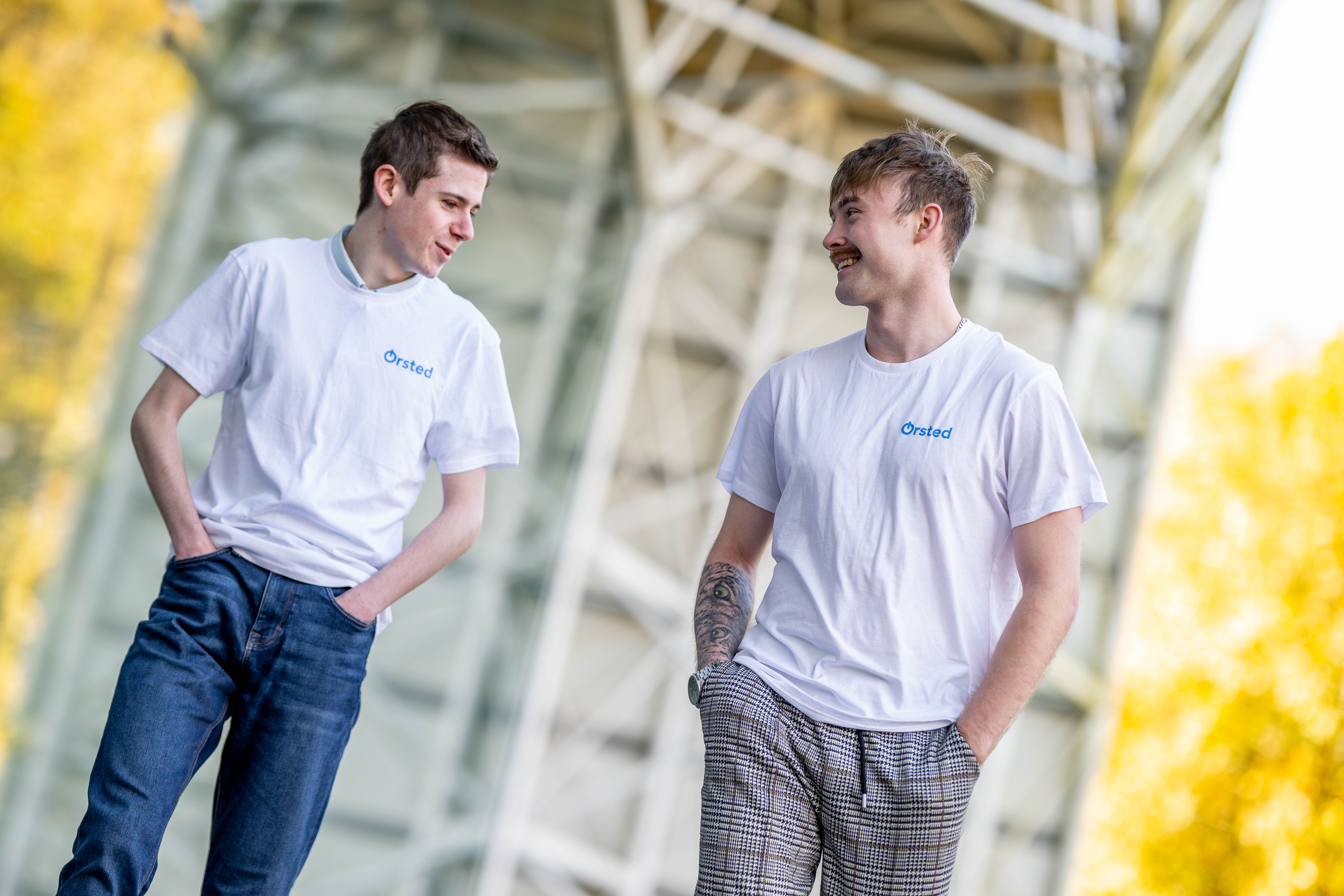Hornsea 3 Greener Futures Scholars 25.26 Jake and Brandon at UEA Credit: Matt Usher