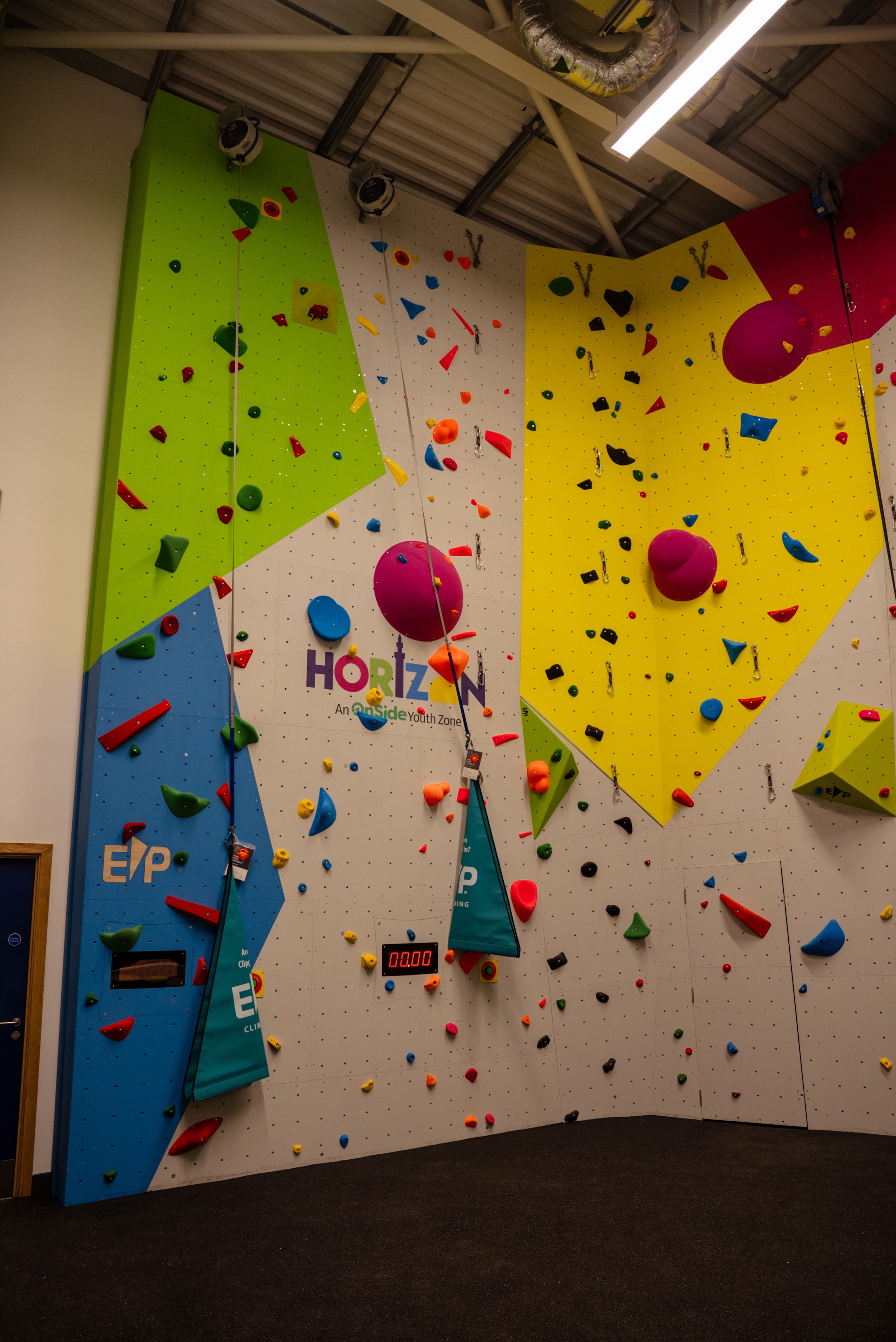 Climbing wall at Horizon Youth Zone, Grimsby