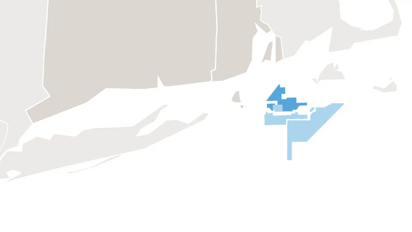 Map of Ørsted's Revolution Wind  wind farm off the coast of Rhode Island, showing the area where mariners may navigate.