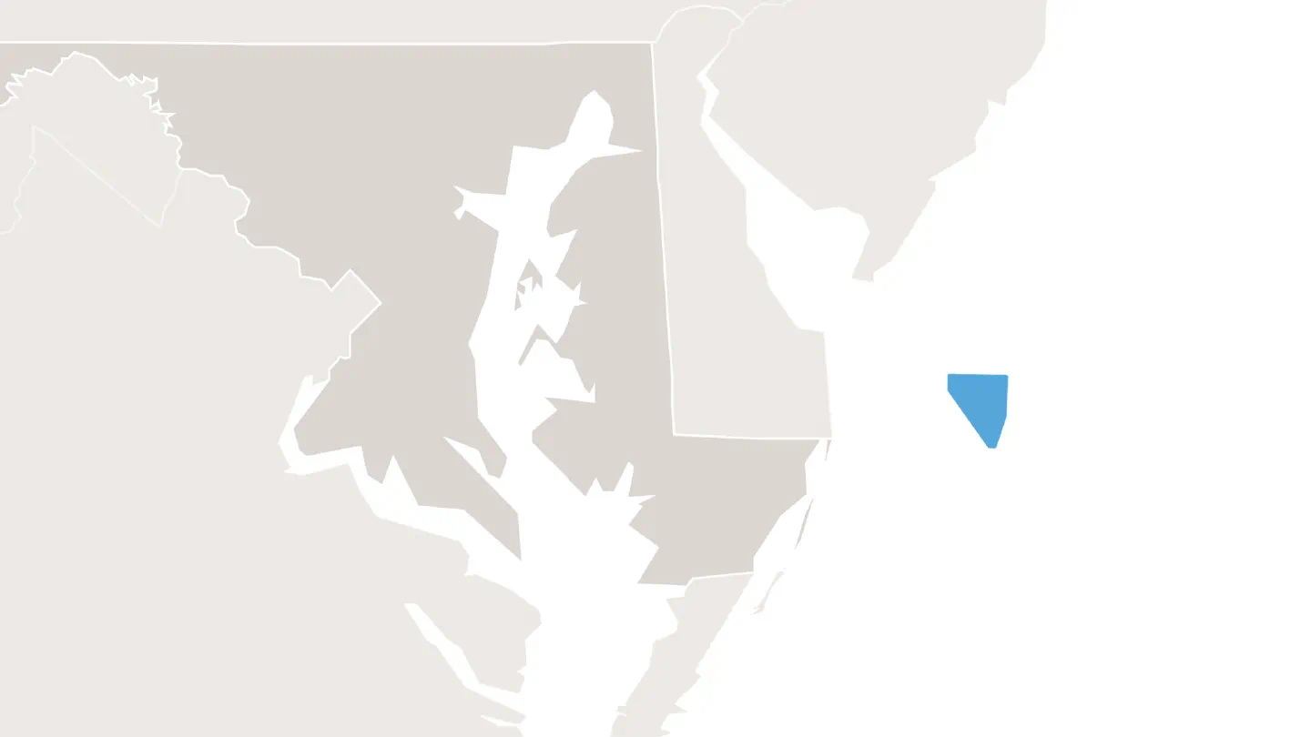 Map of Ørsted's Skipjack Wind offshore wind farm in the Delmarva region, showing the area where mariners may navigate.