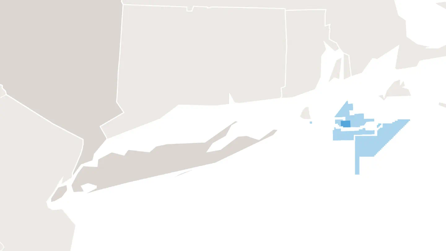 Map of Ørsted's South Fork wind farm off the coast of New York, showing the area where mariners may navigate.