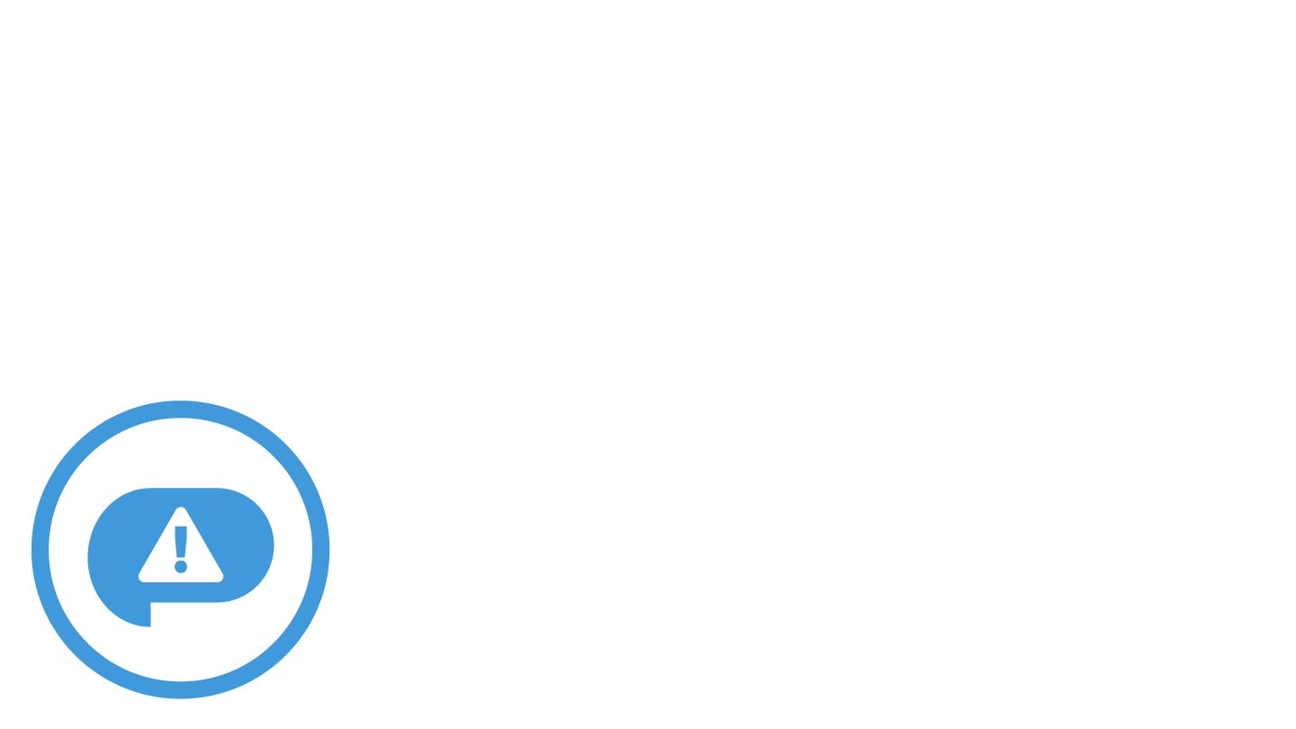 A blue pictogram of a speech bubble with an alter sign, representing Ørsted's offshore wind safety training programs.