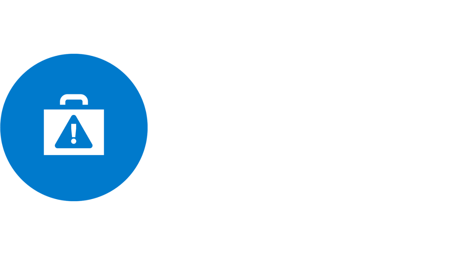 A blue pictogram of an offshore wind turbine, representing a new training opportunity for wind technicians New Jersey.