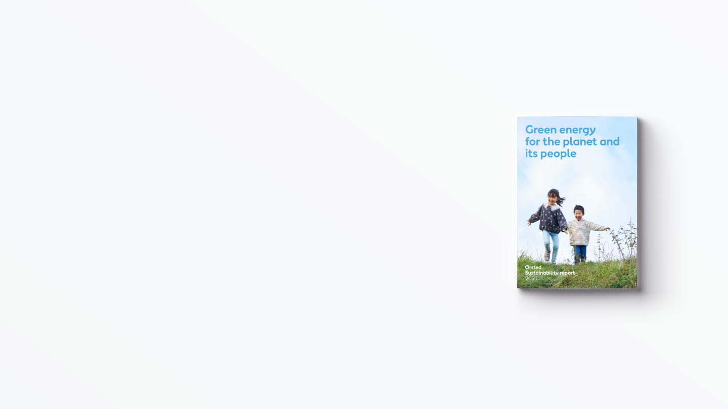 Ørsted's sustainability report 2021.
